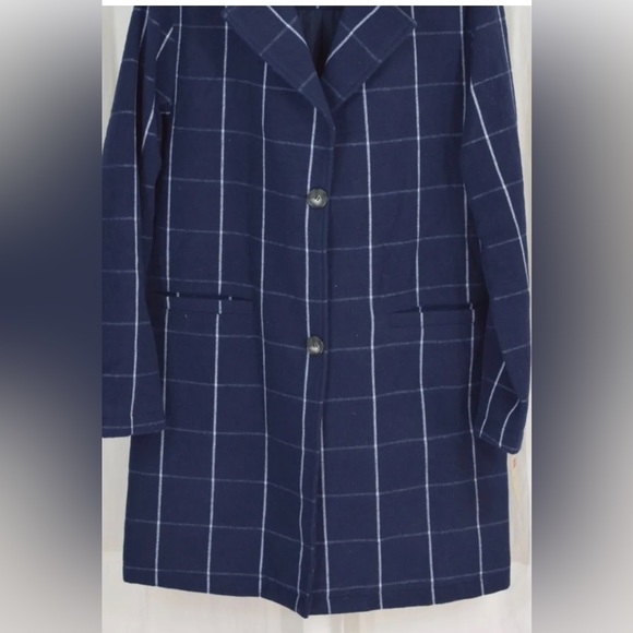 Navy plaid coat NEW by Levi Strauss off campus - Picture 10 of 10